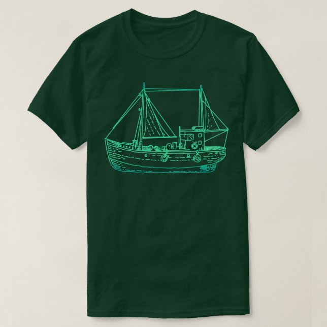 Camiseta Capitão de navio profissional (Frente do Design)