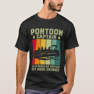Camiseta Capitão de Pontão Como um Capitão Regular Barco Vi