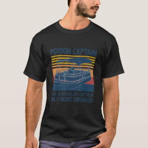 Camiseta Capitão De Pontoon Como Um Capitão De Barco Normal