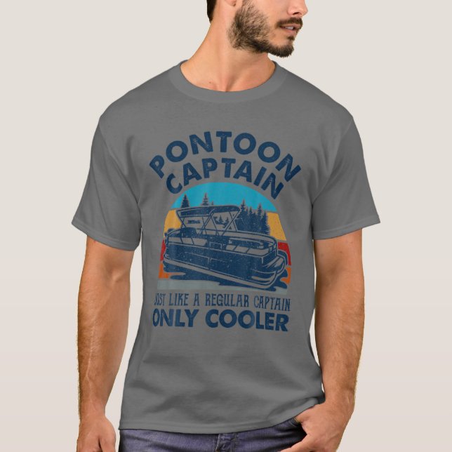 Camiseta Capitão De Pontoon Como Um Capitão Normal Apenas C (Frente)
