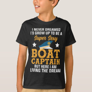 Camiseta Capitão de Super Iate Sonhado Vivendo Sonho de Vel