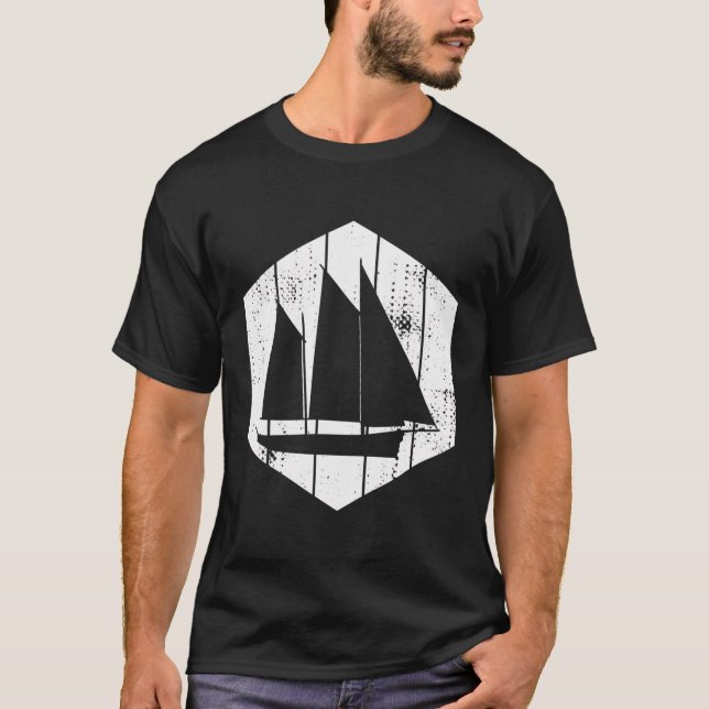 Camiseta Capitão de veleiro à vela (Frente)