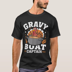 Camiseta Capitão do Barco de Molho Divertido Jantar de Ação