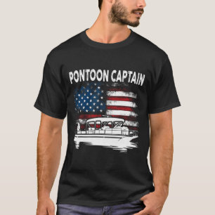 Camiseta Capitão do Pontão de Boating 4 de Julho Barco Pont