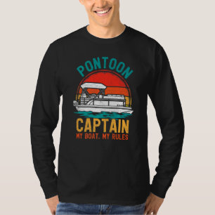 Camiseta Capitão do Pontão Meu Barco Minhas Regras Vintage