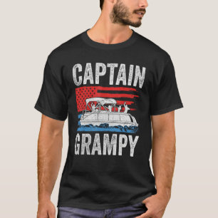 Camiseta Capitão do Pontão Vovô Americano Bandeira EUA Dono