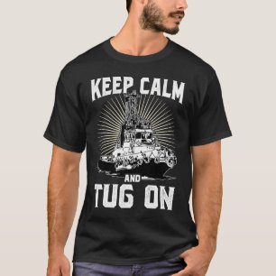 Camiseta Capitão do Rebocador Retro Mantenha a Calma