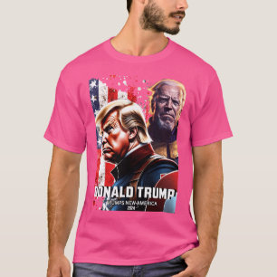 Camiseta Capitão Donald Trump Vs Thanos Biden 2 Trumps Novo