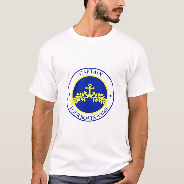Camiseta Capitão e nome do barco (Frente)