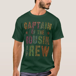 Camiseta CAPITÃO ENGRAÇADO DA TRIPULAÇÃO COUSIN Leopard Pri
