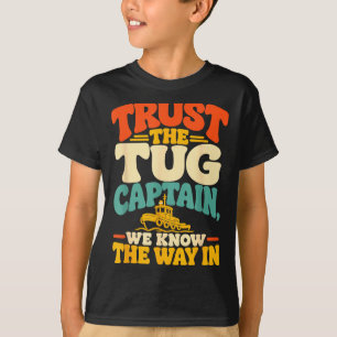 Camiseta Capitão engraçado de rebocador operador de barco d