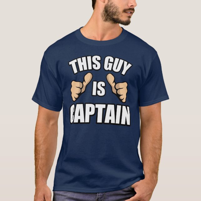Camiseta Capitão engraçado dizendo: Esta cara é o capitão (Frente)