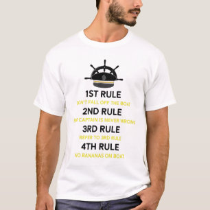 Camiseta Capitão engraçado Presente Barco Barco