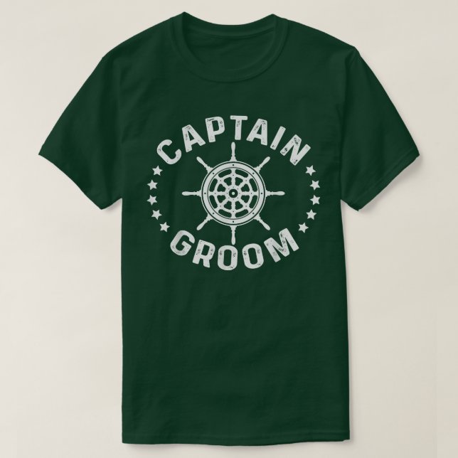 Camiseta Capitão Groom Sailboat Sailship Saili (Frente do Design)