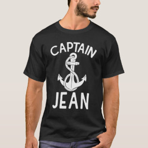 Camiseta Capitão Jean Âncora de Iate Navio Barco Embarcação