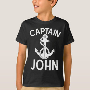 Camiseta Capitão John Barco Navio Yacht Anchor