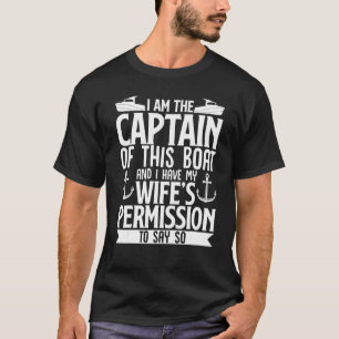 Camiseta Capitão Marido do Barco, tenho minha permissão Wif
