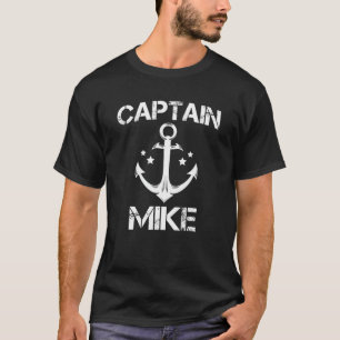 Camiseta CAPITÃO MIKE Funny Birthday Personalizado Boat