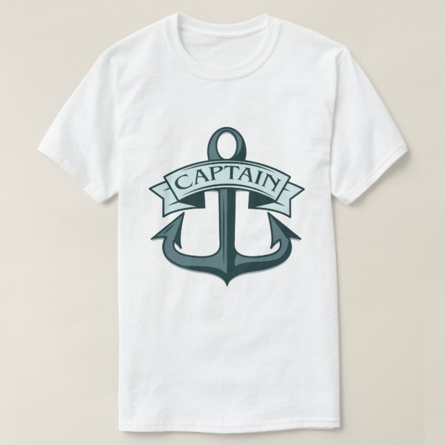 Camiseta Capitão Navio Anchor (Frente do Design)