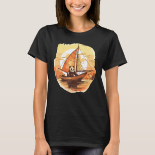 Camiseta Capitão Panda Summer Boat de Navegação