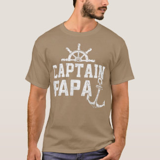 Camiseta Capitão Papa Pontoon Barco Pesca Lago Navegação 