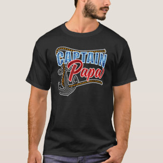 Camiseta Capitão Papai Marinheiro Pai Barco Vela Proprietár