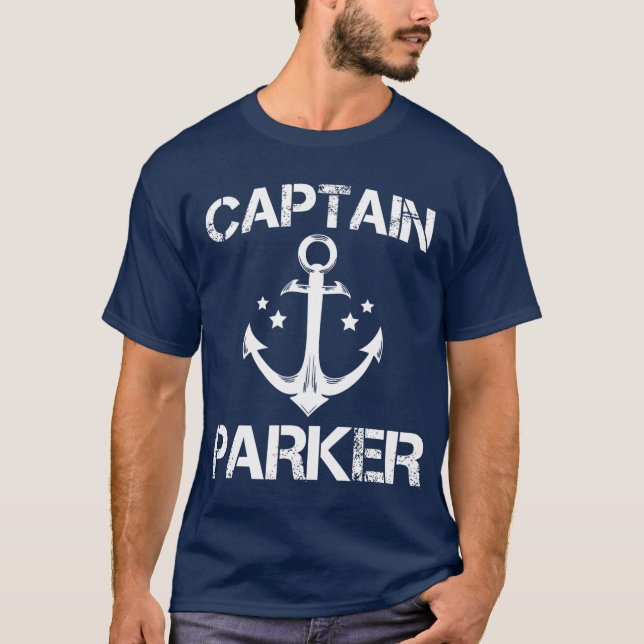 Camiseta CAPITÃO PARKER Funny Birthday Nome Personalizado (Frente)