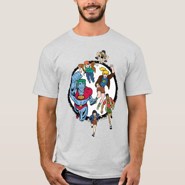 Camiseta Capitão Planeta e o Círculo dos Planetários (Frente)