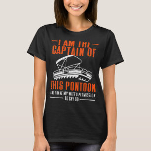 Camiseta Capitão Pontoon, Barco do Capitão Barco Pontoon