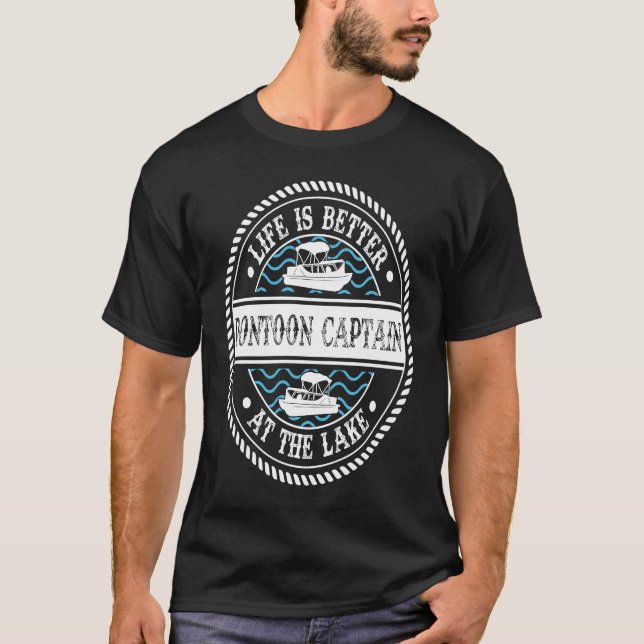 Camiseta Capitão Pontoon No Lago (Frente)