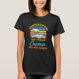Camiseta Capitão Pontoon Só Mais Barco E Po Bêbado