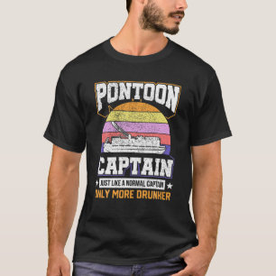 Camiseta Capitão Pontoon Só Mais Barco Engraçado
