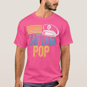 Camiseta Capitão Pop Navegando Capitão Chapéu Amante de Bar
