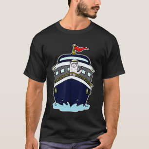 Camiseta Capitão Proprietário do Navio Náutico Llama Cruise