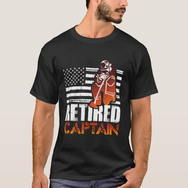 Camiseta Capitão Retirement Gi, Bombeiro Americano aposenta (Frente)