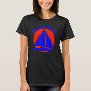 Camiseta Capitão Sailaholic Sailors Sailing Boat Náutico
