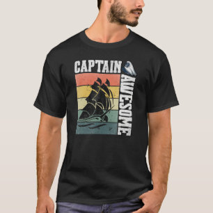 Camiseta Capitão Sailboat Capitão Sailor Navegando Capitão 