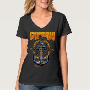 Camiseta Capitão Sailor do Pai Mens Boater