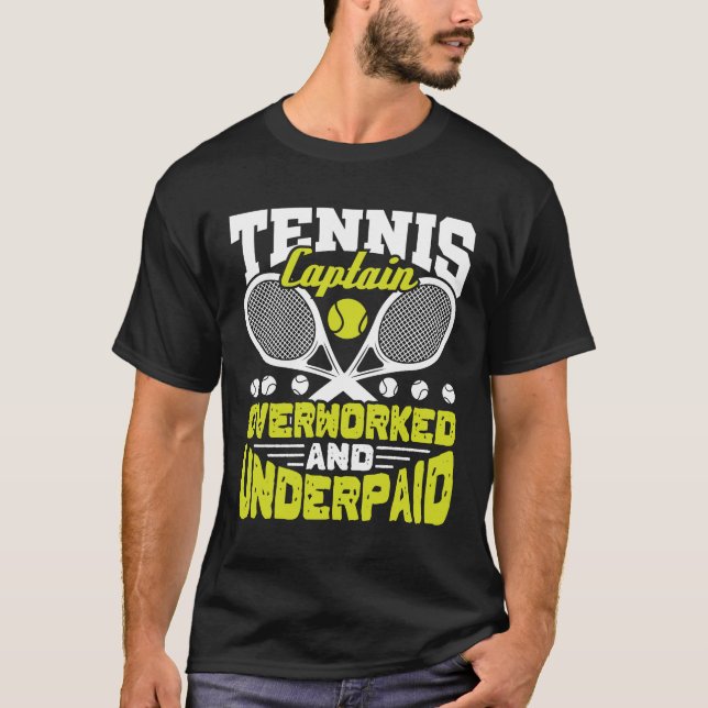 Camiseta Capitão tênis sobrecarregado e subremunerado (Frente)