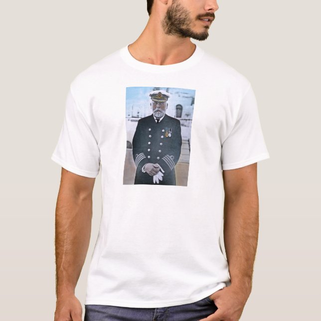 Camiseta Capitão titânico Edward J. Smith do RMS (Frente)