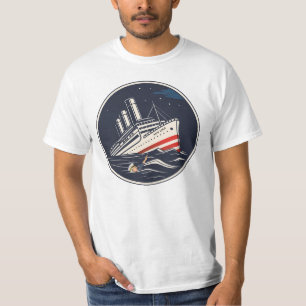 Camiseta Capitão Trump Afundando o Navio Sátira Política