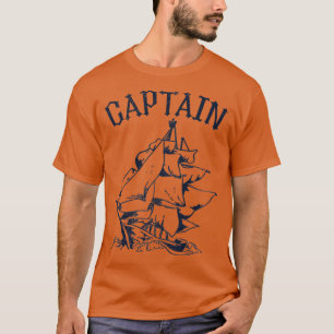 Camiseta Capitão Vintage Barco Navegando Iate Mari