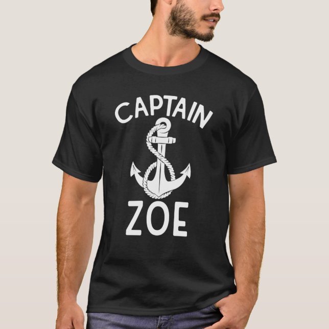 Camiseta Capitão Zoe Barco de navegação Yacht (Frente)