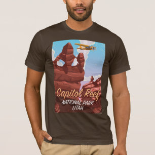 Camiseta Capitol Reef National Park poster de viagens de Ut