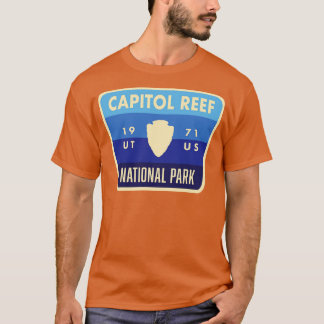 Camiseta Capitol Reef National Park Retro Arrohead Blue