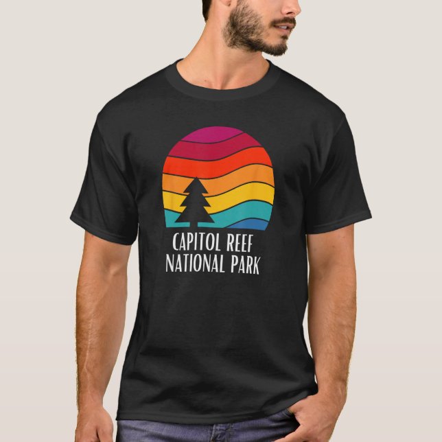 Camiseta Capitol Reef National Park  Retro National Park Su (Frente)