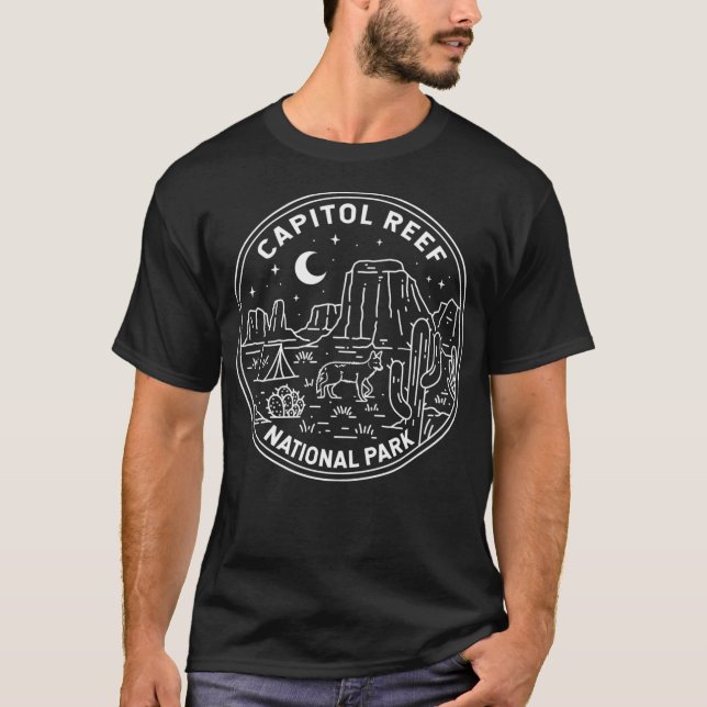 Camiseta Capitol Reef National Park Utah Monoline Minimalis (Frente)