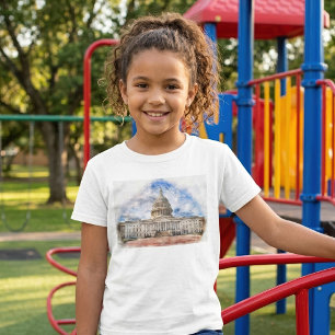 Camiseta Capitólio dos Estados Unidos fecha em Washington D