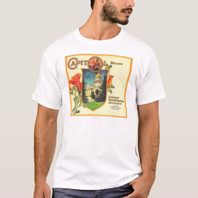 Camiseta Capitólio LabelLindsay alaranjado, CA (Frente)