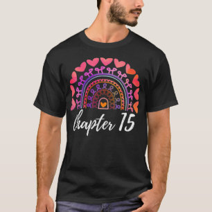 Camiseta Capítulo 15 Arco-íris de aniversário para mulheres